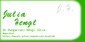 julia hengl business card