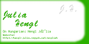 julia hengl business card